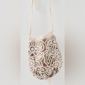 Free People Penny Glass Beaded Pouch